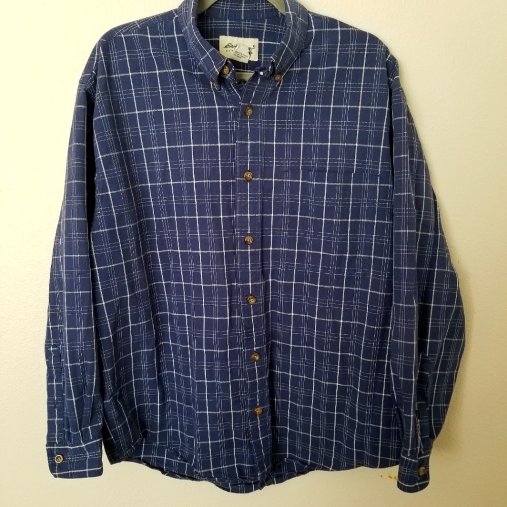 Eddie Bauer mens plaid button down shirt